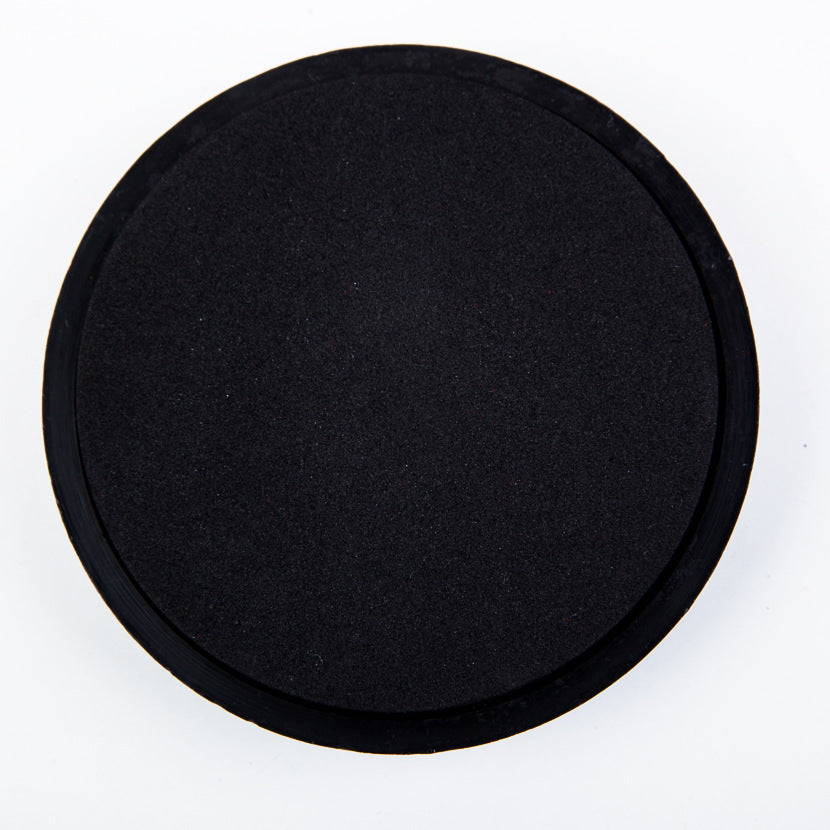 Professional Cello Non-Slip Pad with Suction Cup & Metal Eyelets - Anti-Skid Stabilizer, Carbon Fiber Design (Black, 9.4x1.98cm)
