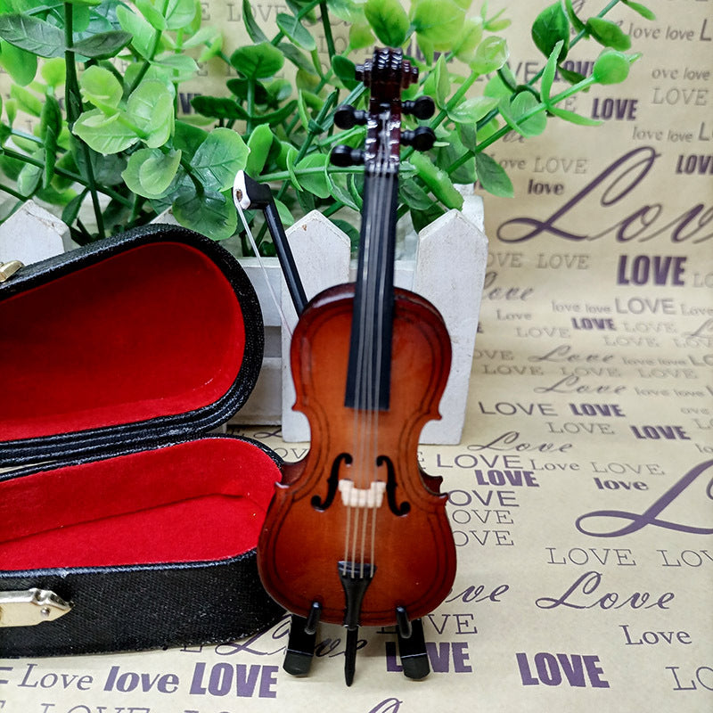 Cello Model, Miniature Music Instrument Ornament Cello, Wooden Handicrafts Musical Instrument Model Musical Gifts