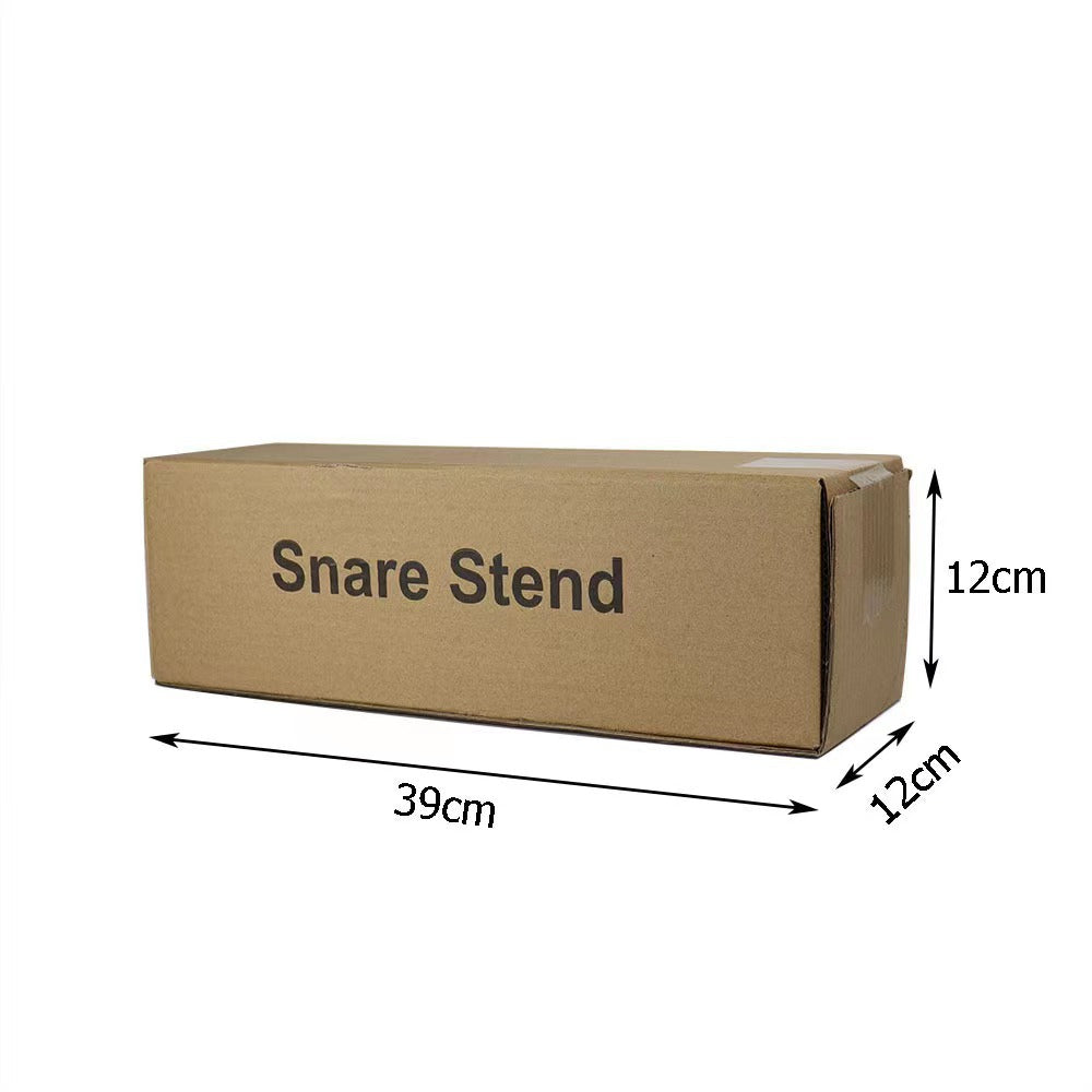Adjustable Snare Drum Stand - Heavy-Duty Iron Drum Holder with Non-Slip Rubber Grips (450-680mm Height, 38x20x28mm Base)