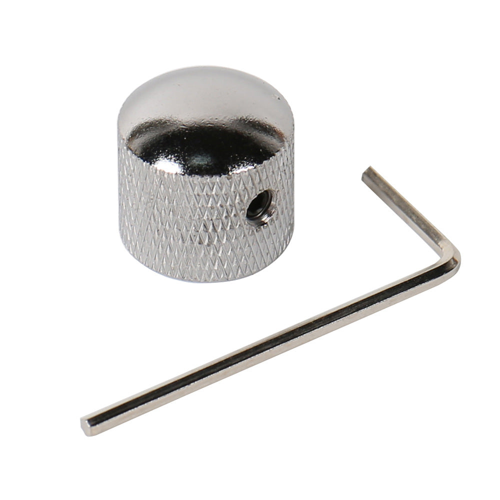 Zinc Alloy Guitar Knob - 6mm Inner Diameter Volume/Tone Control for Bass & Electric Guitar (Black/Silver/Gold, 18×18.5mm)