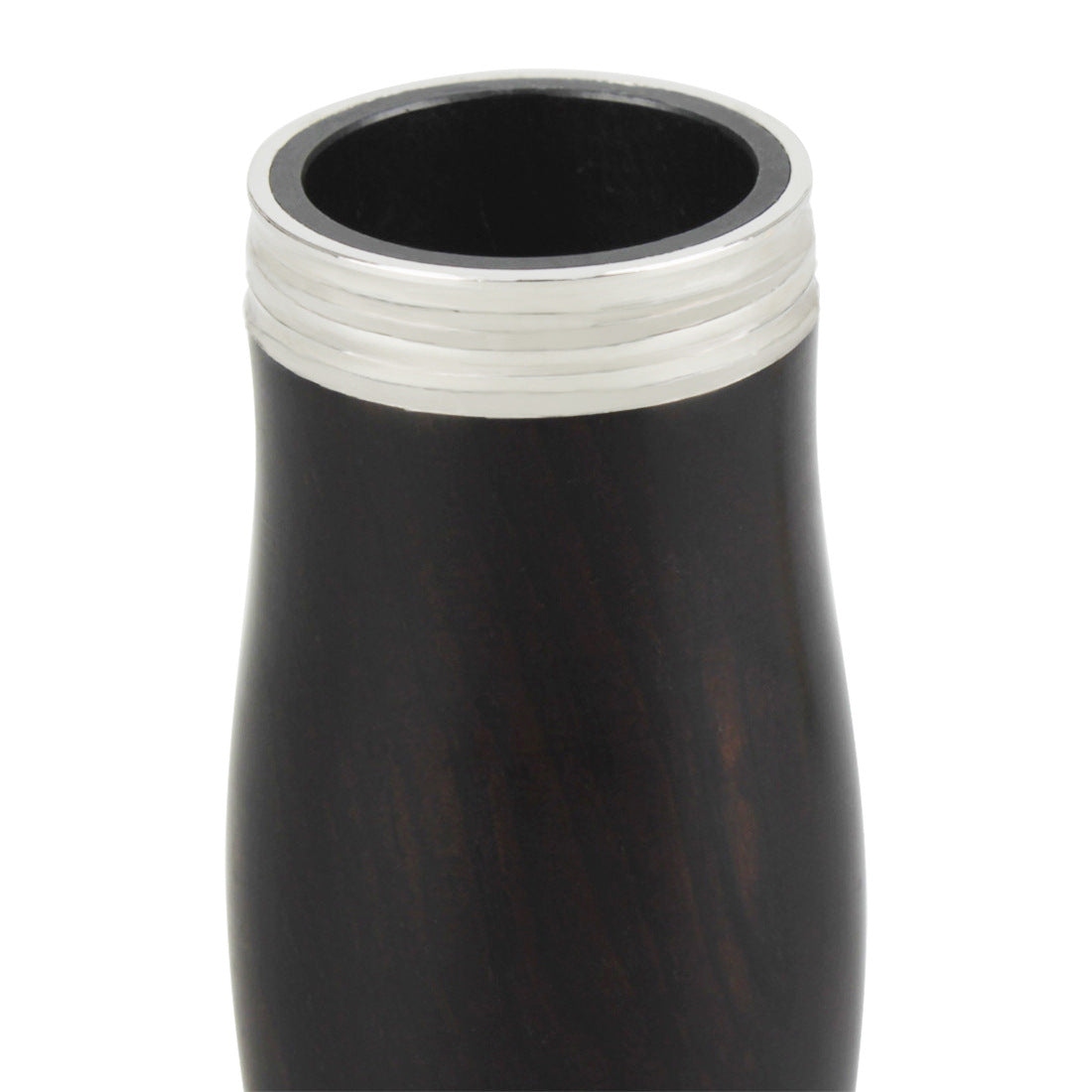 Eb Clarinet Joint Tube with Silver Trim – Premium Grenadilla Wood Body & Metal Ring