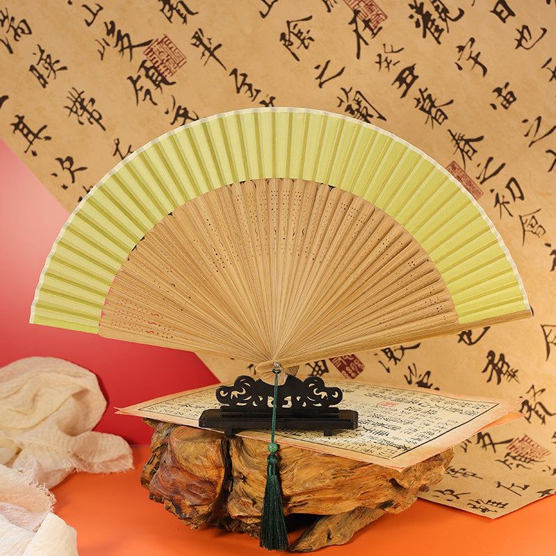 Elegant Ancient Style Folding Fan - Traditional Hanfu Fan for Women