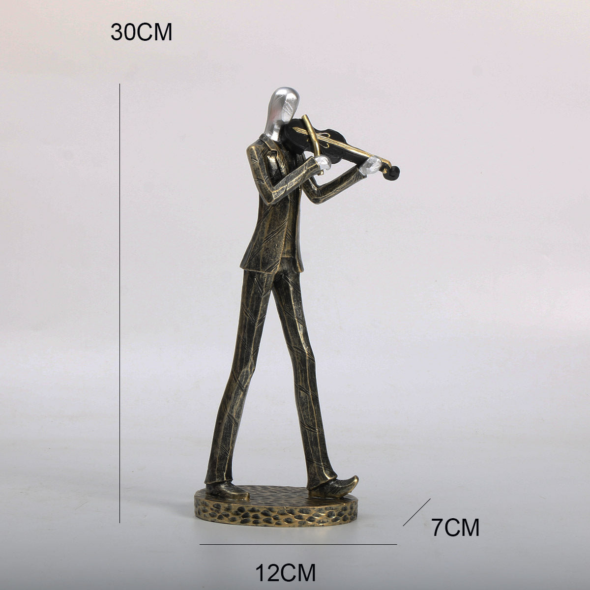 Unique Nordic Resin Sculpture Modern Musician Figurine, Elegant Home Decor Art Piece for Contemporary Spaces