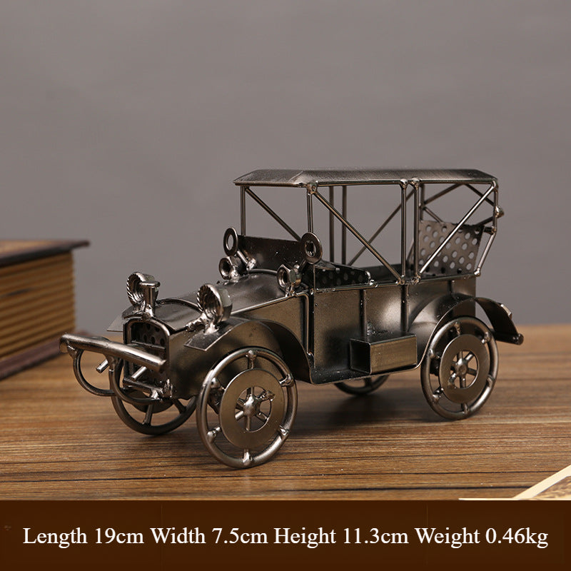 Retro Automobile Model – Creative Vintage Car Decoration for Living Room, Office, and Shelves