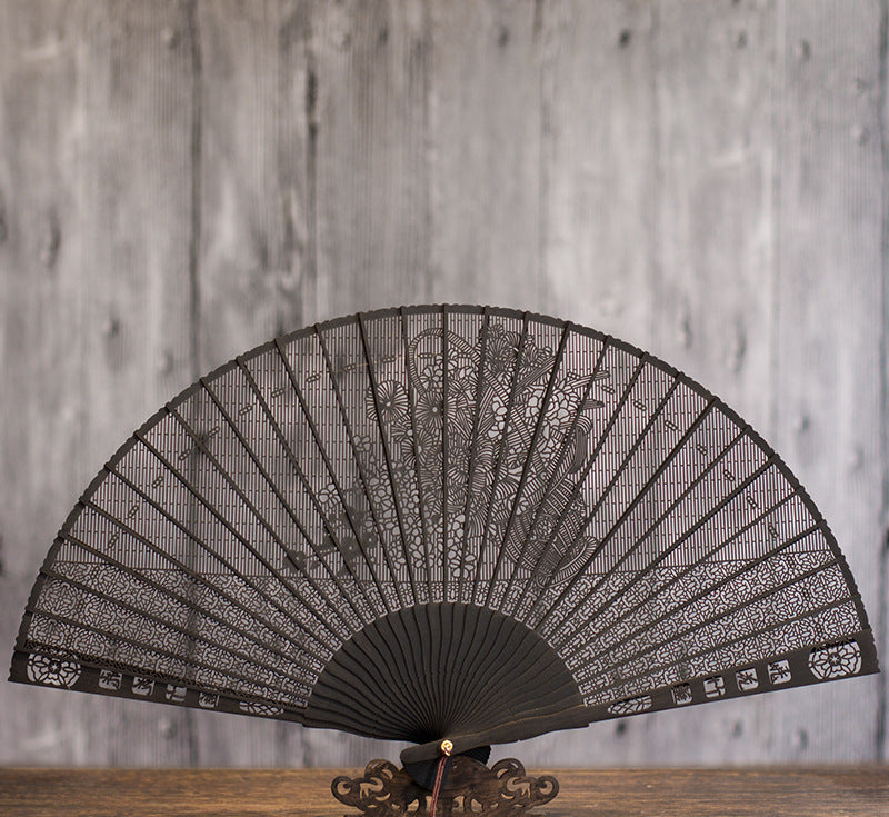 Suzhou Sandalwood Folding Fan - Handcrafted Chinese Artisan Fan