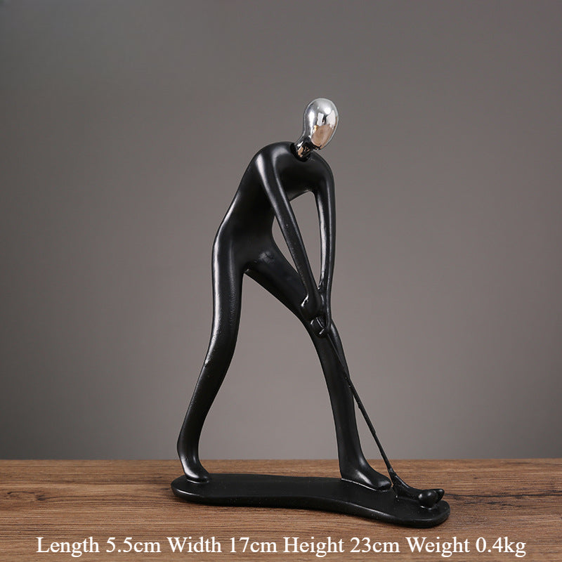 Dynamic Sports Resin Statue – Ideal for Home, Office, and Shelf Decoration