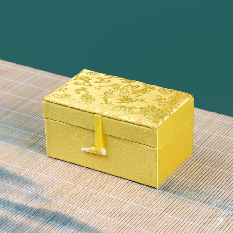 Elegant Retro Brocade Jewelry Box - Store Your Treasures in Style