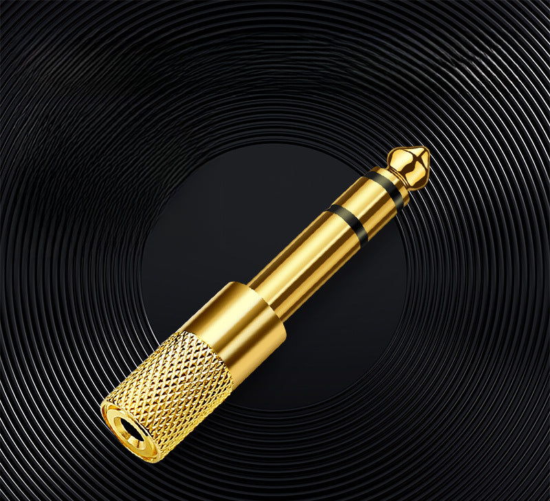 6.35mm to 3.5mm Audio Adapter - Gold-Plated Instrument Converter (2-Way Adapter for Guitar/Computer/Interfaces)
