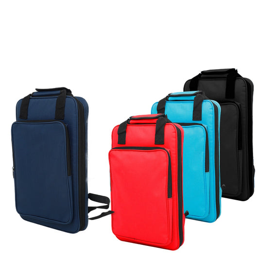 Heavy-Duty Waterproof Drum Backpack with Multi-Layer Padding & Adjustable Straps – Large Capacity, 4 Colors (Blue, Navy, Black, Red), Oxford Fabric, Shockproof Organizer Bag