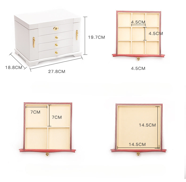 Creative Wooden Jewelry Box - Stylish Storage for Earrings, Bracelets, Necklaces & More