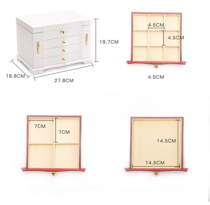 Creative Wooden Jewelry Box - Stylish Storage for Earrings, Bracelets, Necklaces & More