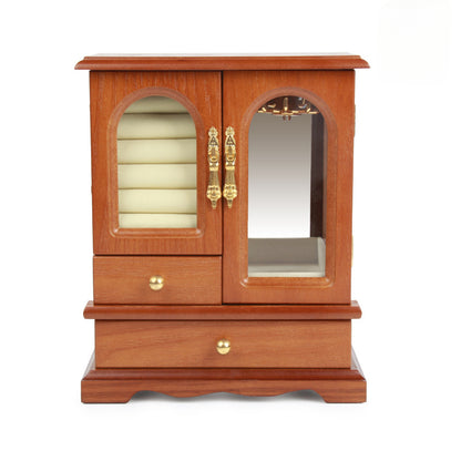 Vintage Wooden Jewelry Box - Creative Storage for Necklaces, Rings, and Earrings