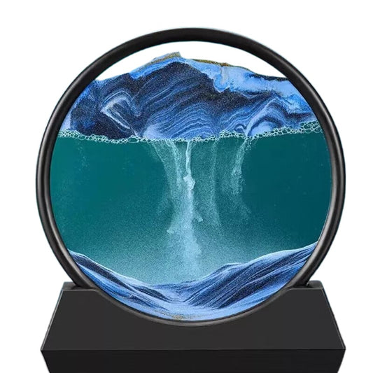3D Liquid Sand Display – Mesmerizing Sand Art Sculpture for Desk, Living Room, and Office
