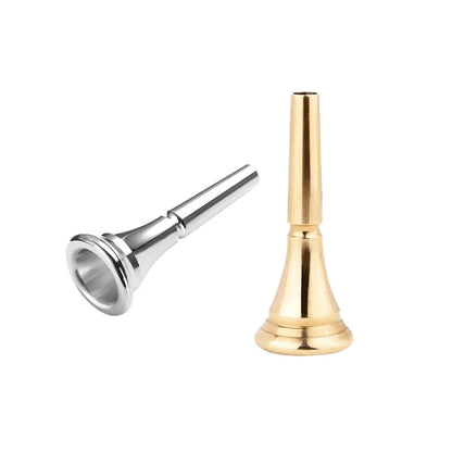 French Horn Mouthpiece - Silver-Plated Brass Professional Mouthpiece (65mm Length, 6mm Shank)