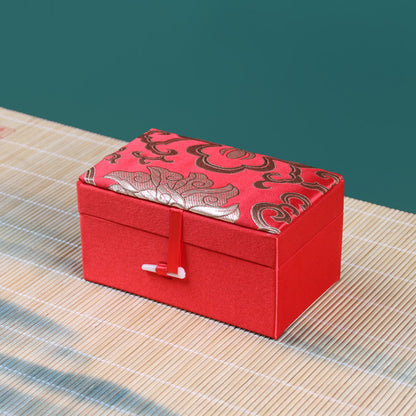 Elegant Retro Brocade Jewelry Box - Store Your Treasures in Style