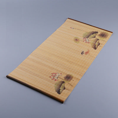 Bamboo Tea Mat Set - Waterproof 3D Printed Chinese Design (3 Sizes: 10x46cm/30x60cm/30x135cm, 6 Patterns)