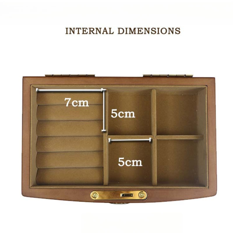 Vintage Jewelry Box - Elegant Wooden European Style Jewelry Organizer, Luxury Handcrafted Storage Case