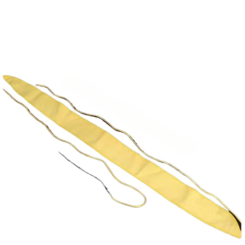Recorder Cleaning Swab with Weighted String - Double-Sided Flannel Cloth for Recorder/Trumpet/Oboe (Yellow, Non-Shedding)