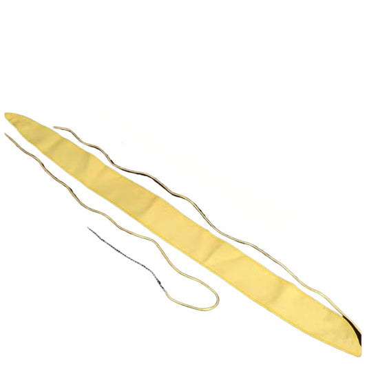 Recorder Cleaning Swab with Weighted String - Double-Sided Flannel Cloth for Recorder/Trumpet/Oboe (Yellow, Non-Shedding)