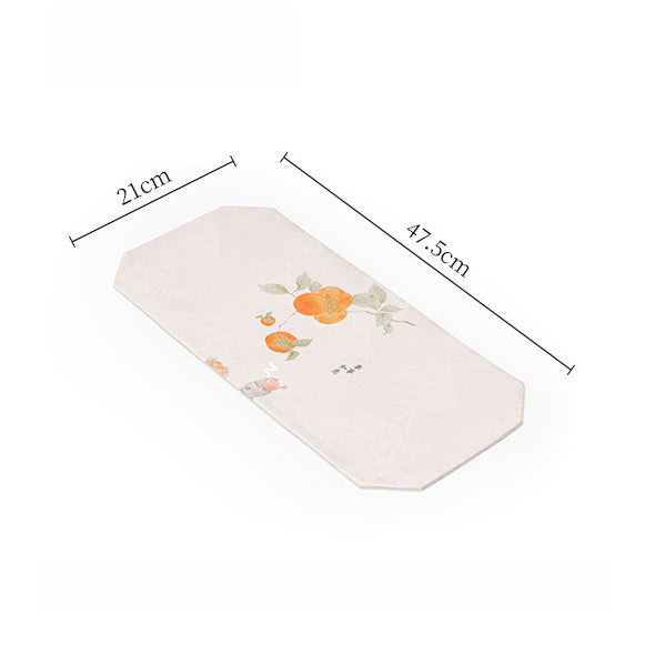 Luxury Zen Tea Table Runner – Vintage Brocade Cloud Pine Design, Chinese-style Tea Table Decor