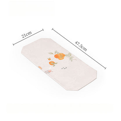 Luxury Zen Tea Table Runner – Vintage Brocade Cloud Pine Design, Chinese-style Tea Table Decor