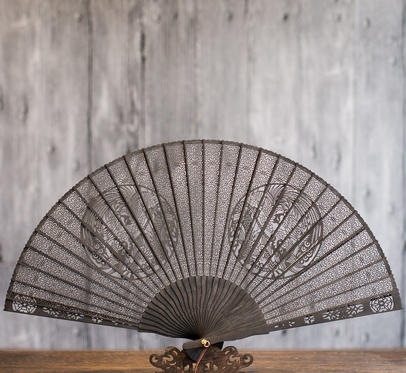 Suzhou Sandalwood Folding Fan - Handcrafted Chinese Artisan Fan