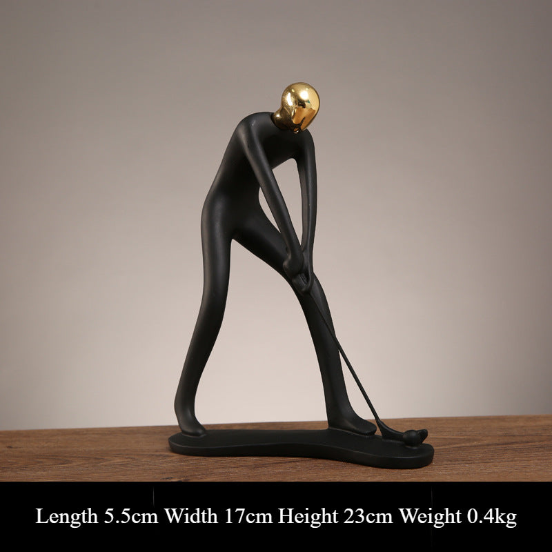 Dynamic Sports Resin Statue – Ideal for Home, Office, and Shelf Decoration