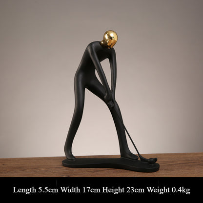 Dynamic Sports Resin Statue – Ideal for Home, Office, and Shelf Decoration