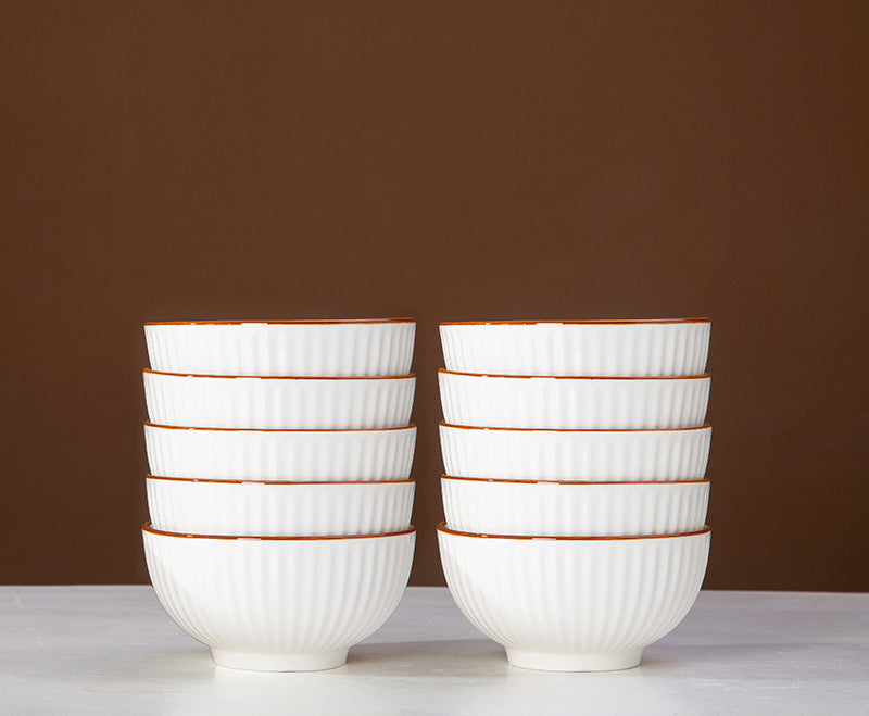 Camellia Ceramic Dinnerware Set - Japanese Style Tableware (11.8cm Rice Bowl, 20.3cm Plate, 23cm Chopsticks)