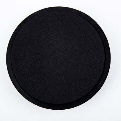 Professional Cello Non-Slip Pad with Suction Cup & Metal Eyelets - Anti-Skid Stabilizer, Carbon Fiber Design (Black, 9.4x1.98cm)
