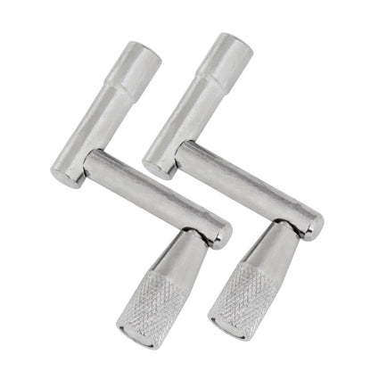 Z-Shaped Portable Drum Key - Silver Drum Tuning Wrench for Drum Kits and Snares