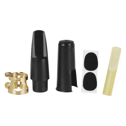 Saxophone 5-Piece Accessory Set - Mouthpiece, Ligature, Cap, Reed, and Cushion