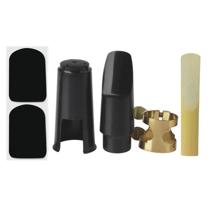 Saxophone 5-Piece Accessory Set - Mouthpiece, Ligature, Cap, Reed, and Cushion
