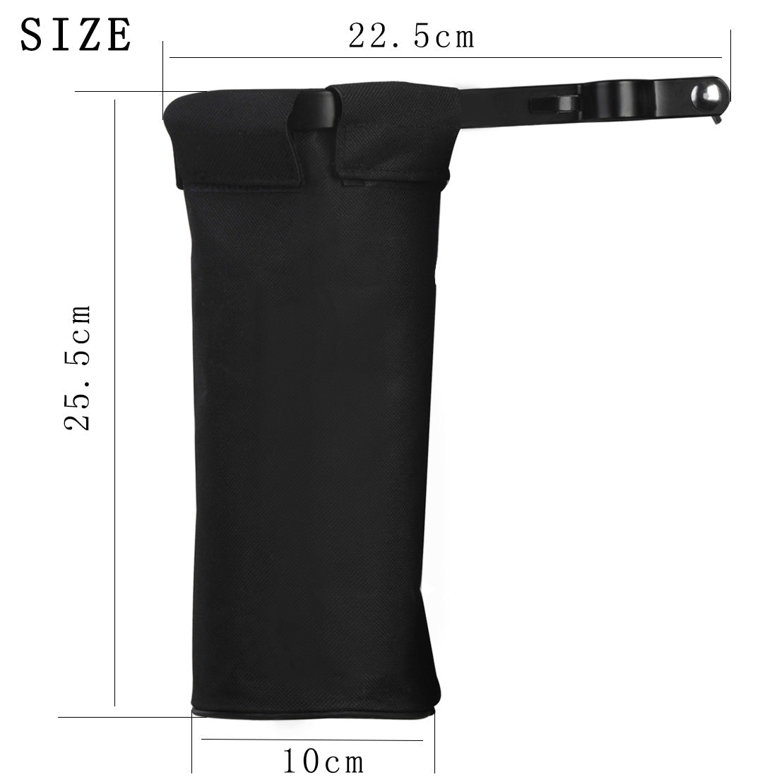 Oxford Fabric Drum Stick Holder – Metal Clamp & Rust-Proof Design, Portable Water-Resistant Stick Tube (Black)