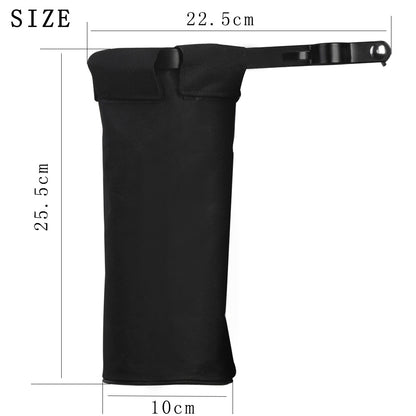 Oxford Fabric Drum Stick Holder – Metal Clamp & Rust-Proof Design, Portable Water-Resistant Stick Tube (Black)