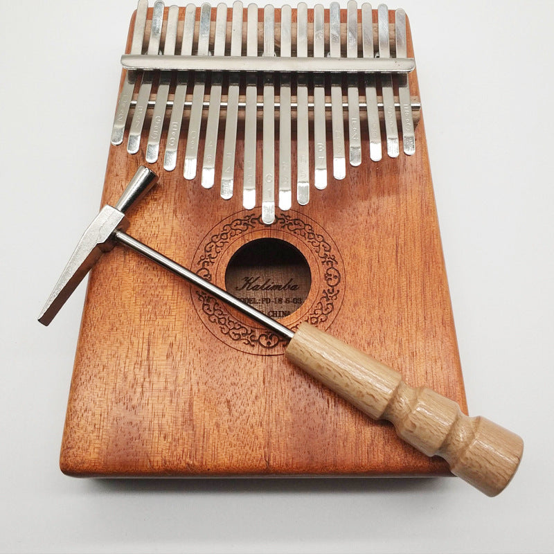 Kalimba Tuning Hammer - Solid Wood & Stainless Steel Mini Repair Tool for Thumb Piano
