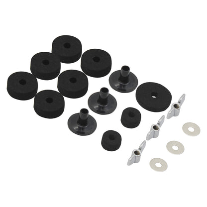 DS-18 Drum Accessories 18-Piece Set - Cymbal Felt, Knob Screws, Washers, Sleeves for Percussion Instruments