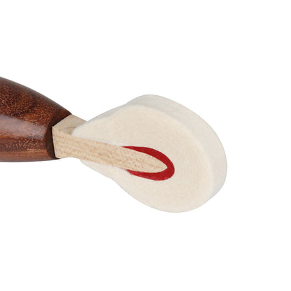 Professional Piano Tuning Hammer Set – Rosewood Handle with Felt Tip (White & Red, Non-Marring Design)