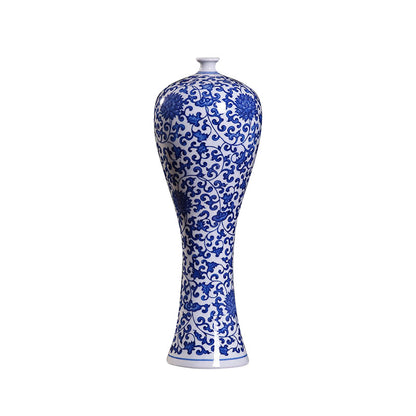 Jingdezhen Ceramic Vase - Hand-Painted Blue & White Porcelain Decor (31cm Height, Underglaze Design)