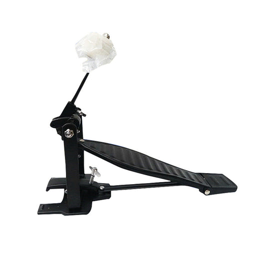 Aluminum Bass Drum Pedal - Single Chain Drive Kick Pedal for Drum Set (Silver/Black, 25x15x10cm, 700g)