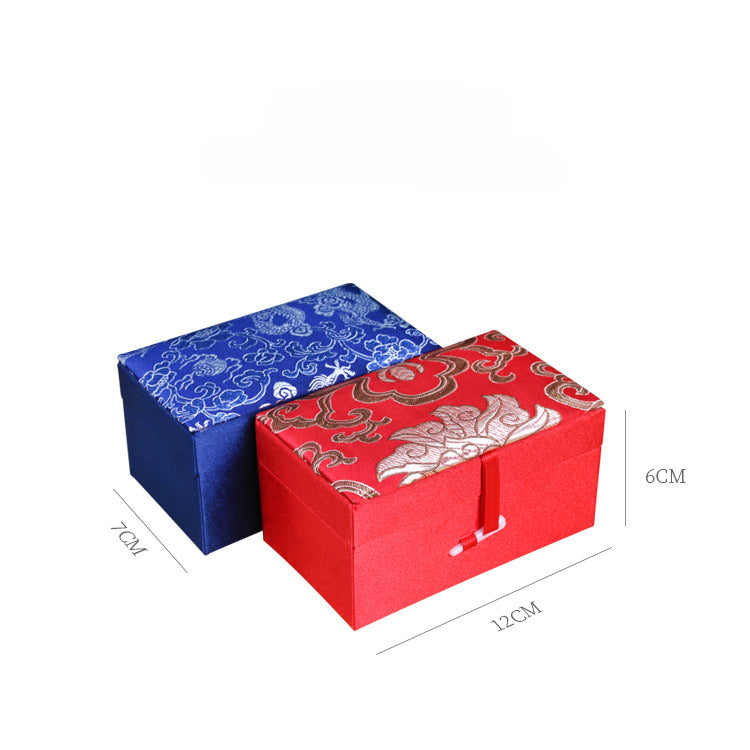 Elegant Retro Brocade Jewelry Box - Store Your Treasures in Style