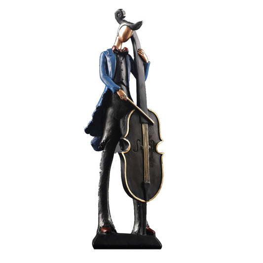 Creative Resin Musician Figurine | Vintage Home Decor Piece for TV Stand, Office, and Living Room