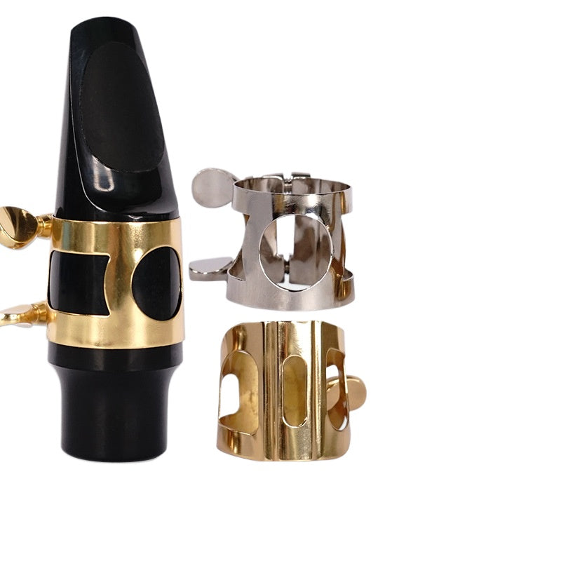 Saxophone/Clarinet Ligature - Brass Reed Holder with Gold/Nickel Plating for Soprano/Alto/Tenor Sax & Clarinet