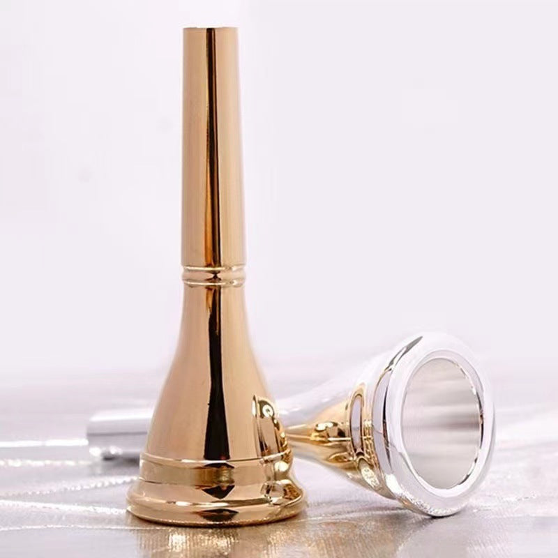 French Horn Mouthpiece - Silver-Plated Brass Professional Mouthpiece (65mm Length, 6mm Shank)