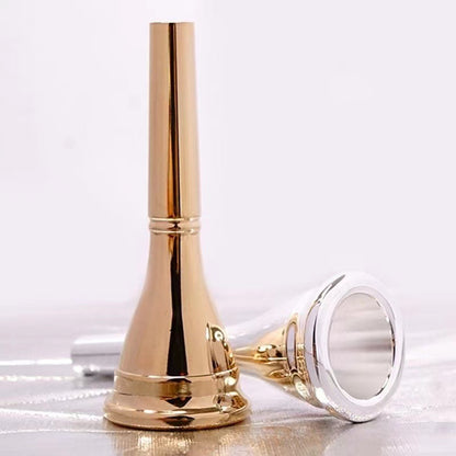 French Horn Mouthpiece - Silver-Plated Brass Professional Mouthpiece (65mm Length, 6mm Shank)