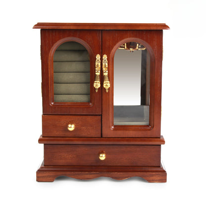 Vintage Wooden Jewelry Box - Creative Storage for Necklaces, Rings, and Earrings