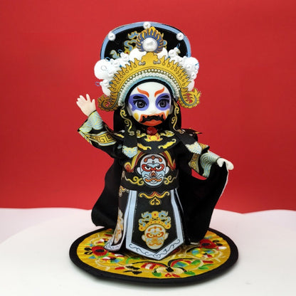 7-Inch Silk Chinese Opera Doll - Traditional Handmade Peking Opera Flower Dan Figurine