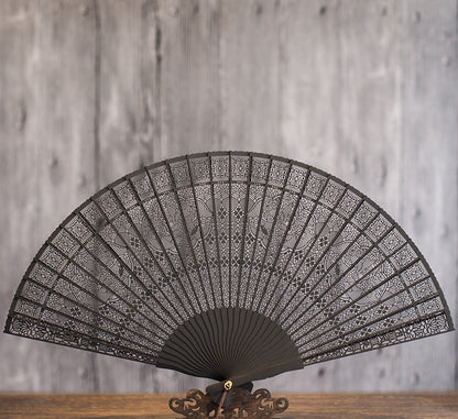 Suzhou Sandalwood Folding Fan - Handcrafted Chinese Artisan Fan