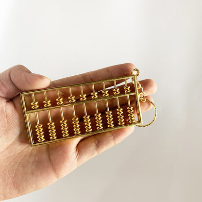 Luxury Gold Plated Abacus Keychain with Unique Craftsmanship