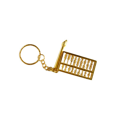 Luxury Gold Plated Abacus Keychain with Unique Craftsmanship